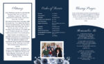 Blue Roses Funeral Memorial Program