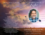 Music Notes Funeral Memorial Program