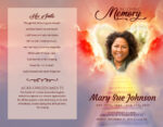 Stairs to Heaven Heart Clouds Funeral Program