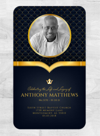 Modern Elegant Gold Funeral Memorial Poster