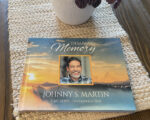 Custom Funeral Memorial Guest Book Mountain Sunrise