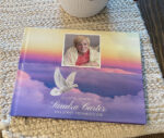 Custom Funeral Memorial Guest Book Dove Clouds Purple