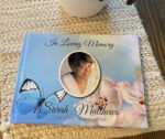 Custom Funeral Memorial Guest Book Flowers Butterfly