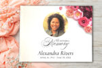 Custom Funeral Memorial Guest Book Roses Flowers