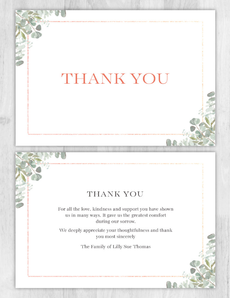 Thank You Card - 2159 - Disciplepress - Memorial & Funeral Printing
