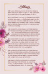 Pink Flowers Funeral Memorial Program