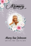 Purple Flowers Funeral Memorial Poster