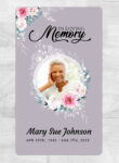Purple Flowers Funeral Memorial Magnet