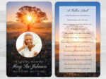 Tree of Life Funeral Memorial Card