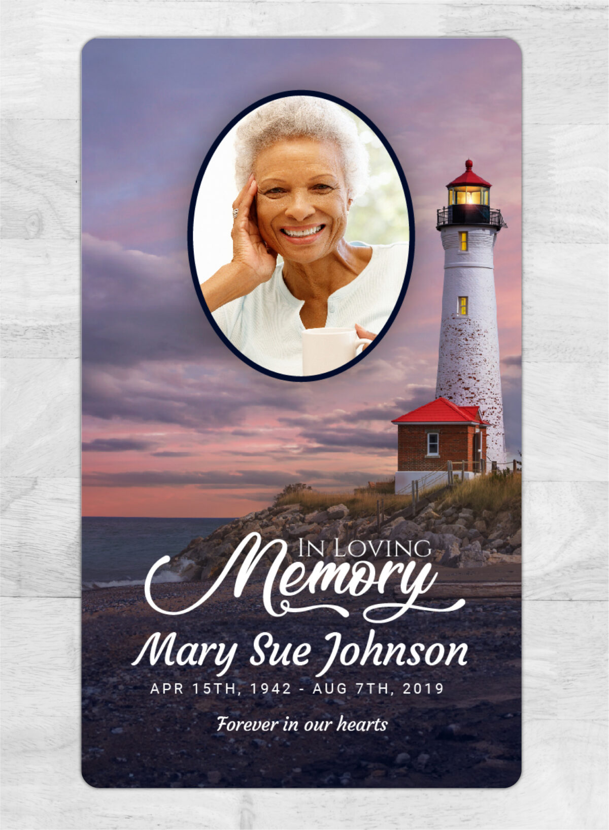 Lighthouse Ocean Funeral Memorial Magnet