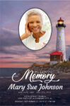 Lighthouse Ocean Funeral Memorial Program