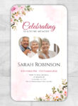 Pink Floral Memorial Magnet