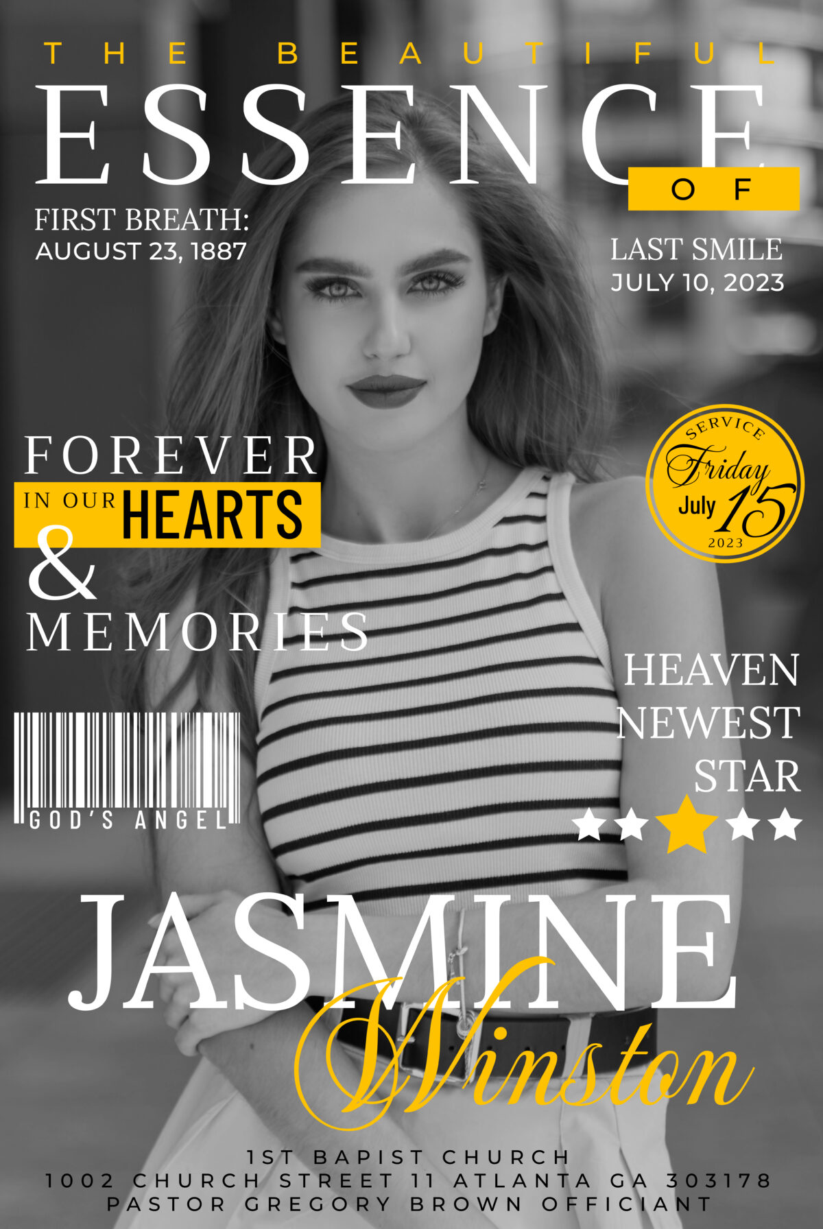 Magizine Style Memorial Poster