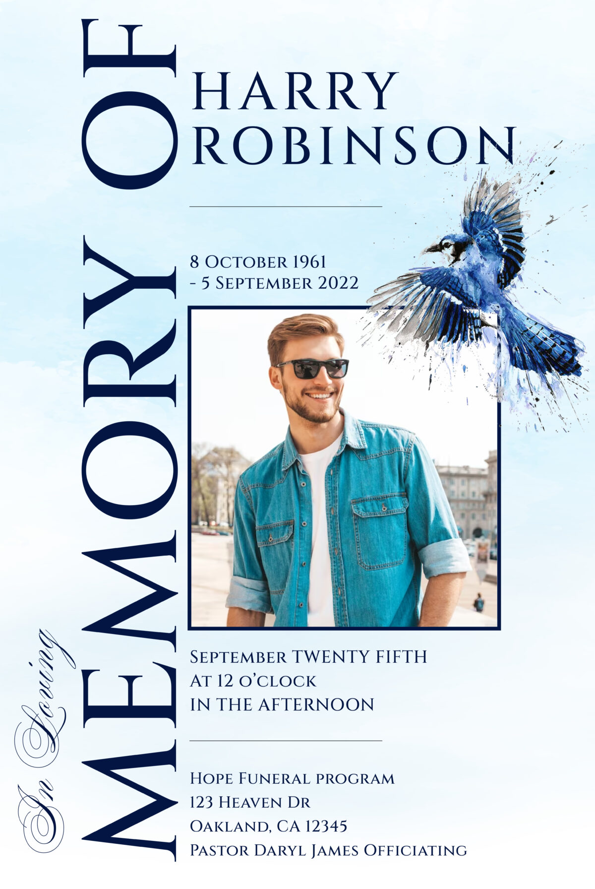 Blue bird Memorial Poster
