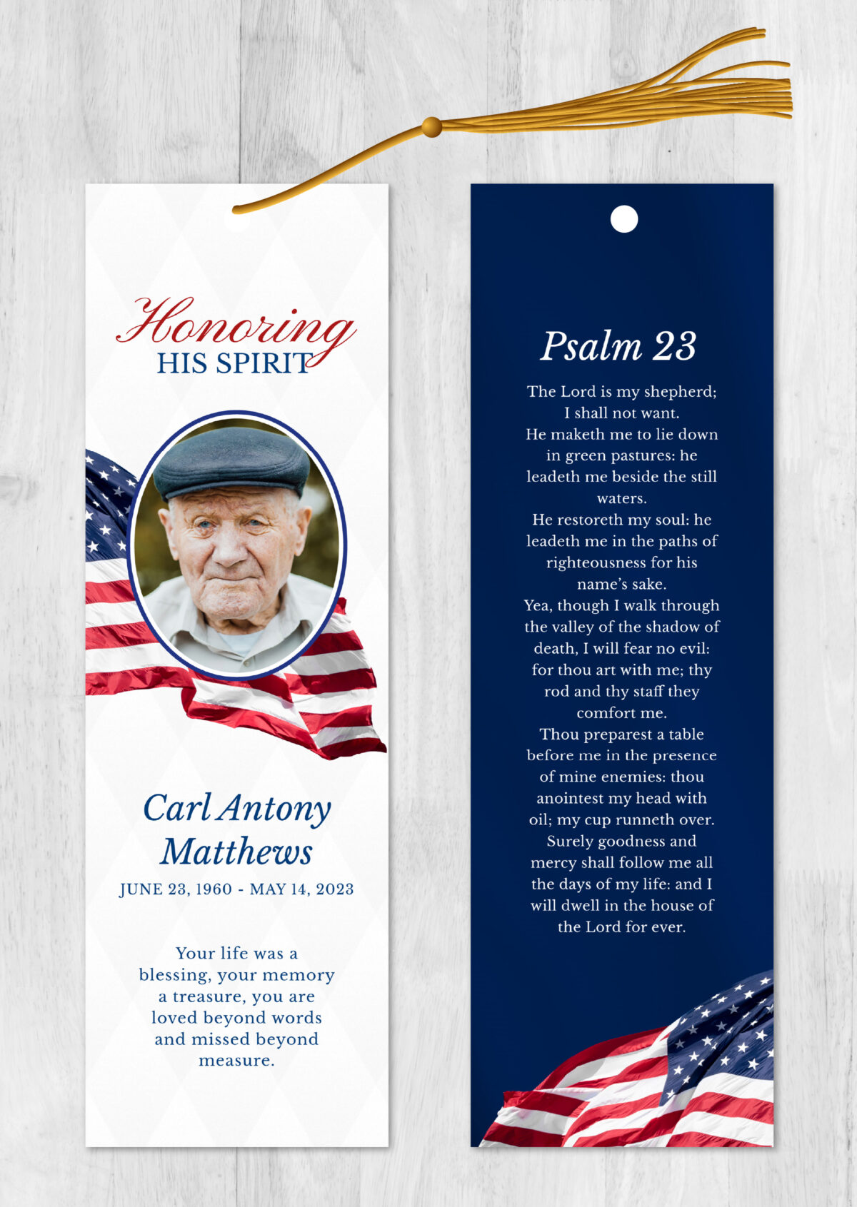 Memorial Bookmark - 2153 - DisciplePress - Memorial & Funeral Printing