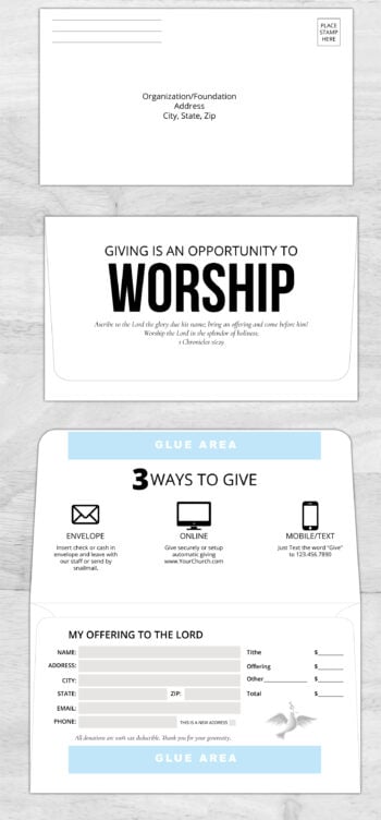 Remittance Tithe Offering Giving Envelope