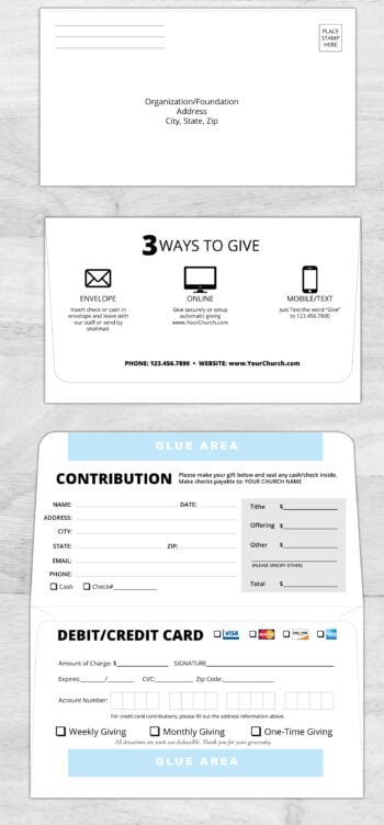 Remittance Tithe Offering Giving Envelope