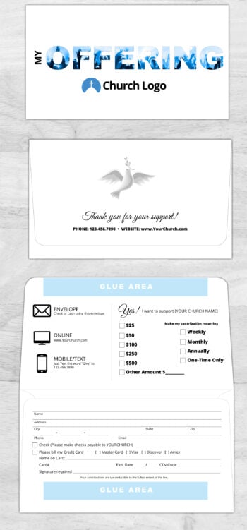 Remittance Tithe Offering Giving Envelope
