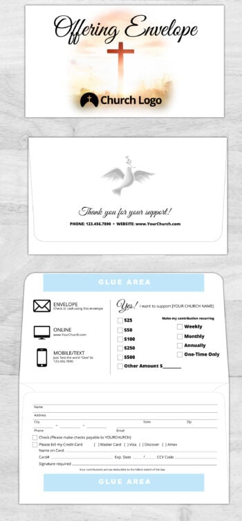 Remittance Tithe Offering Giving Envelope