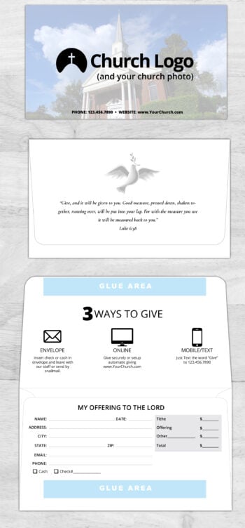 Remittance Tithe Offering Giving Envelope