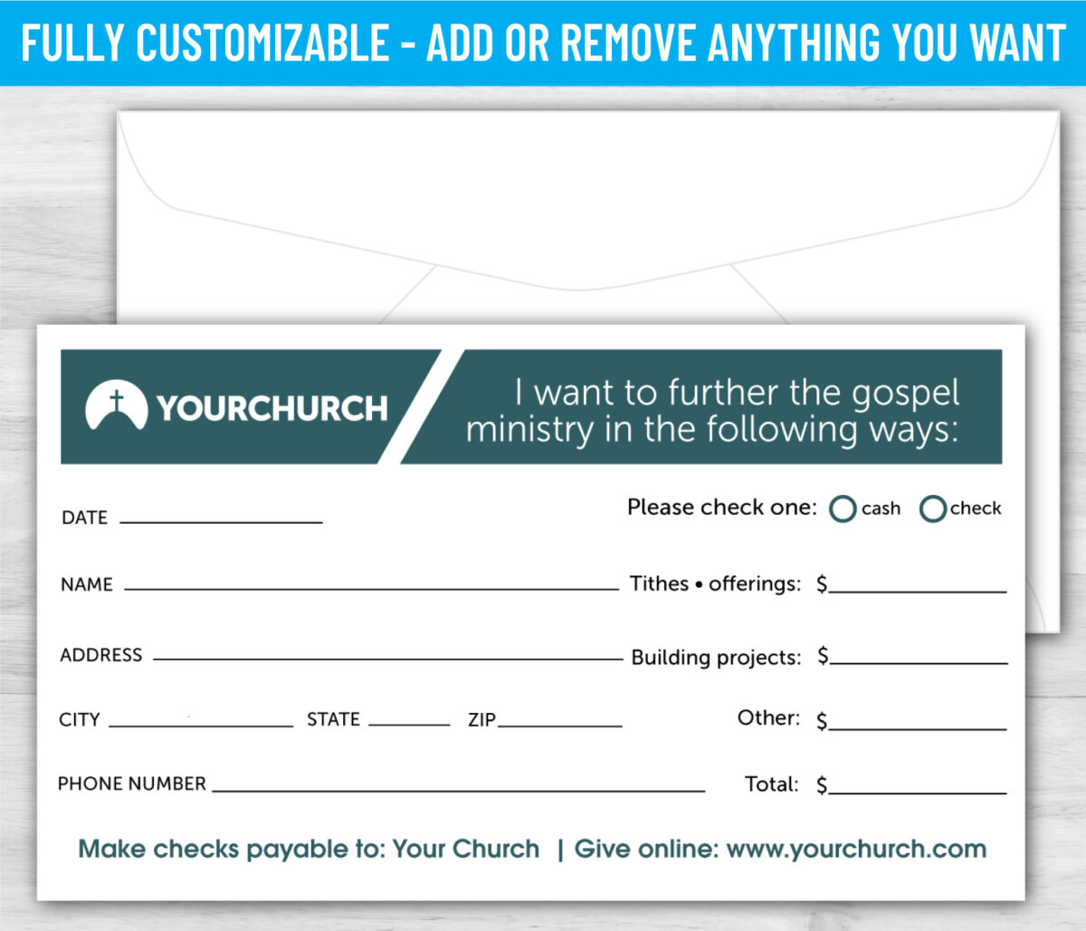Tithe Giving Offering Church Envelope