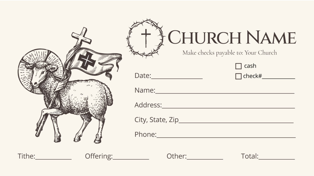 Church Giving Offering Tithe Envelopes