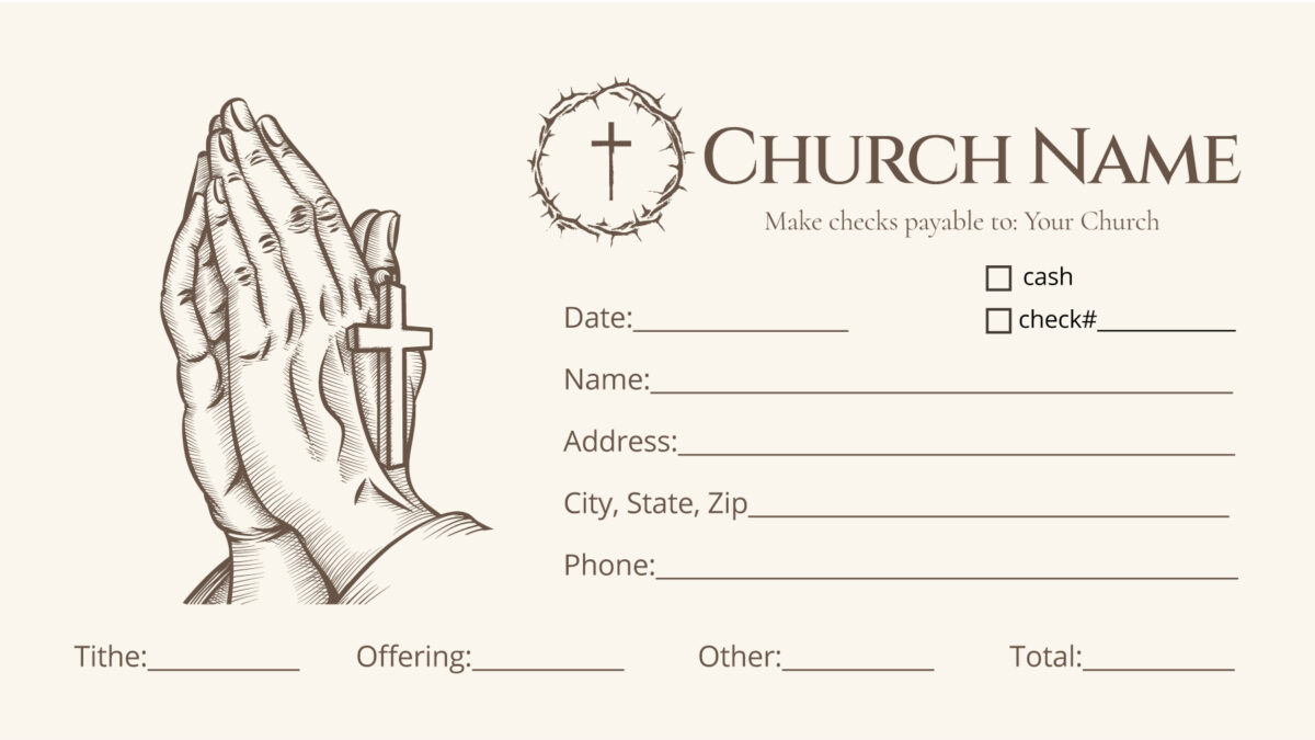 Church Giving Offering Tithe Envelope