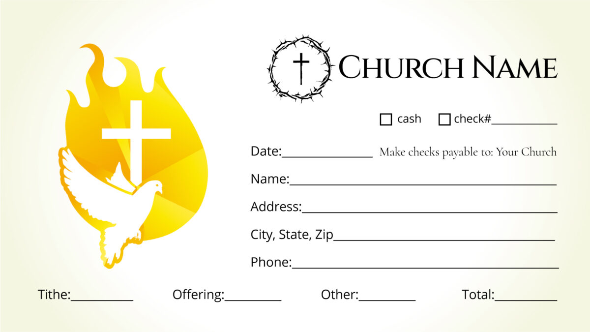 Church Giving Offering Tithe Envelope