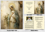 Folded Saint Prayer Mass Catholic Card