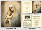 Folded Saint Prayer Mass Catholic Card