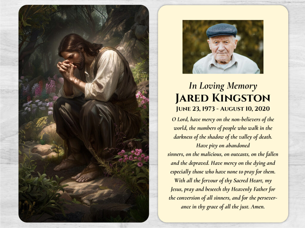 Jesus Saint Prayer Card – 1008 – DisciplePress – Memorial &amp; Funeral Printing