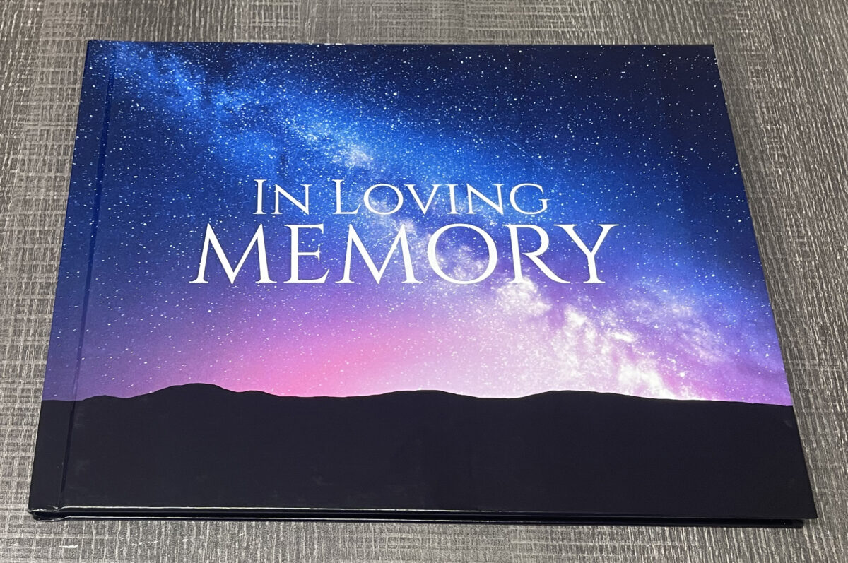 Funeral Memorial Sign in Guest Book