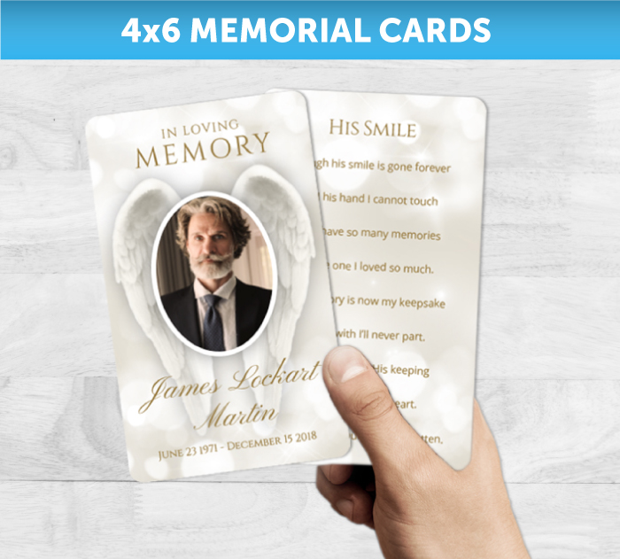 4x6 Memorial Prayer Cards