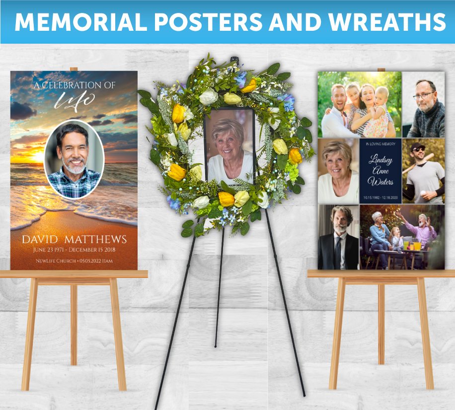 Memorial Posters & Wreaths