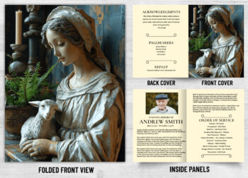 Folded Saint Prayer Mass Catholic Card