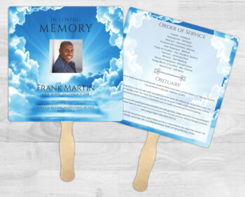 Stairs to Heaven Funeral Memorial Fan Printing