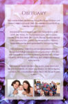 Purple flowers Theme Death Announcement Cards To Remember A Loved One