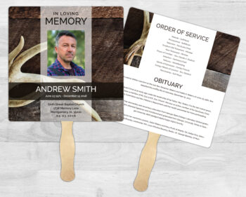 Deer Hunter Funeral Memorial Fan Printing