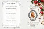 Catholic Mass Rosary Funeral Folded Memorial Card Print