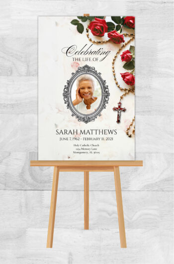 Catholic Mass Rosary Funeral Memorial Poster Print