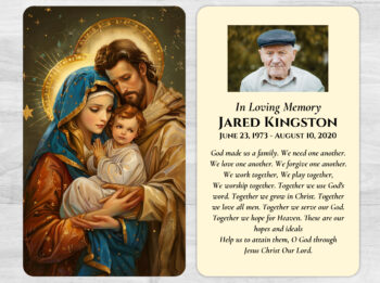 Catholic Mass Saint Prayer Card