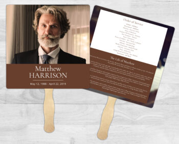 Piano Theme Funeral Memorial Fan Printing