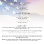Navy Military Theme Memorial Funeral Fan Printing
