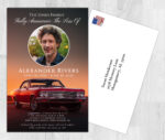 Muscle Car Theme Death Memory & Remembrance Cards To Remember A Loved One