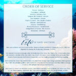 Underwater Ocean Theme Memorial Funeral Fan Printing