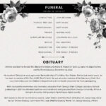 Black white rose Theme Memorial Funeral Fan Printing