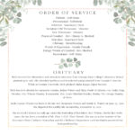 Leaf Vine Theme Memorial Funeral Fan Printing