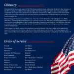 American Flag Theme Memorial Funeral Fan Printing