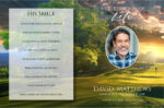 Funeral Memorial Golf Folded Card