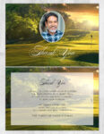 Funeral Memorial Golf Thank You Card